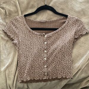 Brandy melville brown crop top